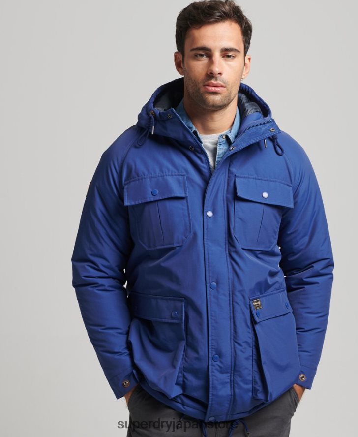 マウンテンパッドパーカージャケット 男性 Superdry 衣類 海軍 2J62PZ4480
