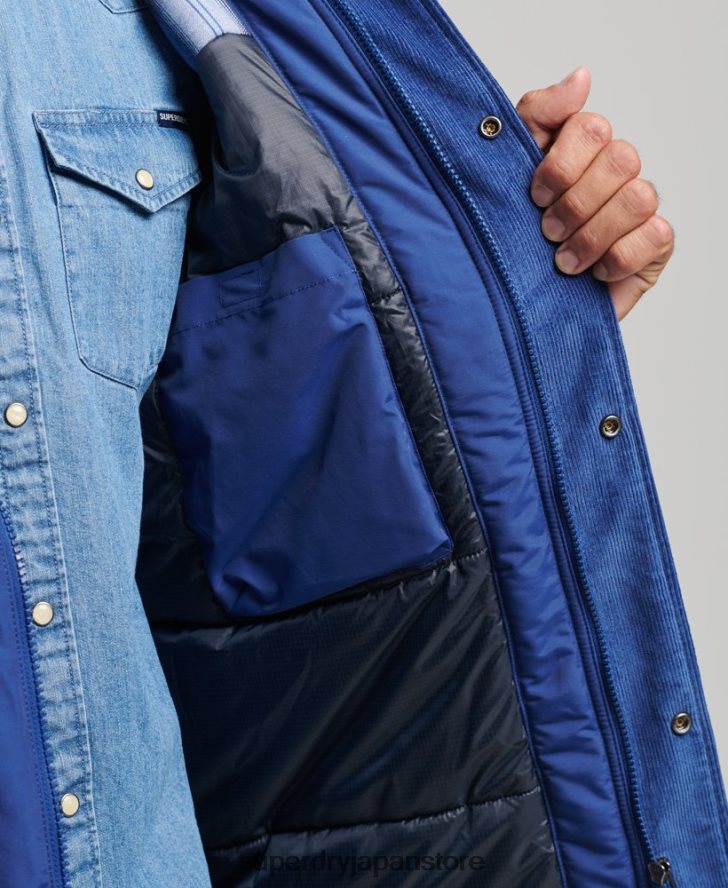マウンテンパッドパーカージャケット 男性 Superdry 衣類 海軍 2J62PZ4480