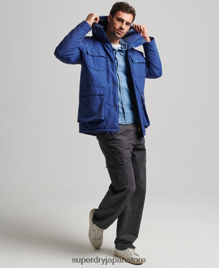 マウンテンパッドパーカージャケット 男性 Superdry 衣類 海軍 2J62PZ4480