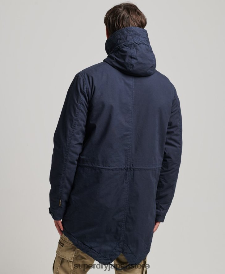 ミリタリーフィッシュテールパーカージャケット 男性 Superdry 衣類 海軍 2J62PZ4482