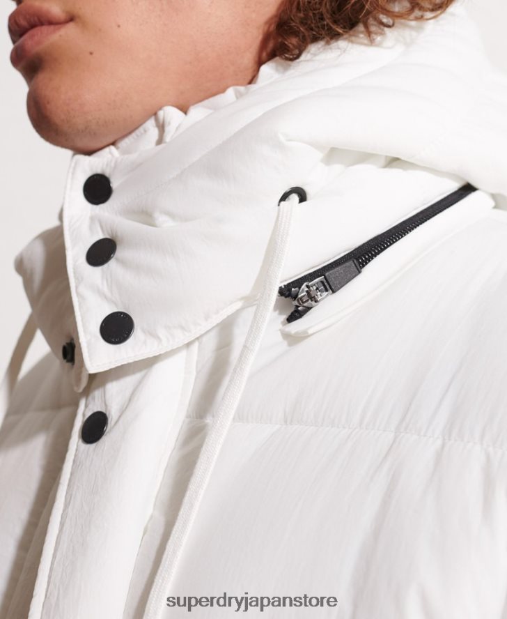 エクスペディション パッド入りパーカーコート 男性 Superdry 衣類 白 2J62PZ4483