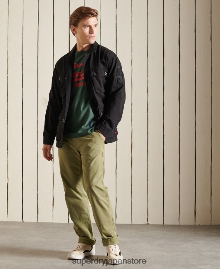 旧正月トロピカルコンバットジャケット 男性 Superdry 衣類 黒 2J62PZ4484