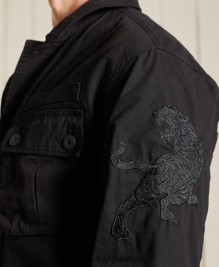 旧正月トロピカルコンバットジャケット 男性 Superdry 衣類 黒 2J62PZ4484