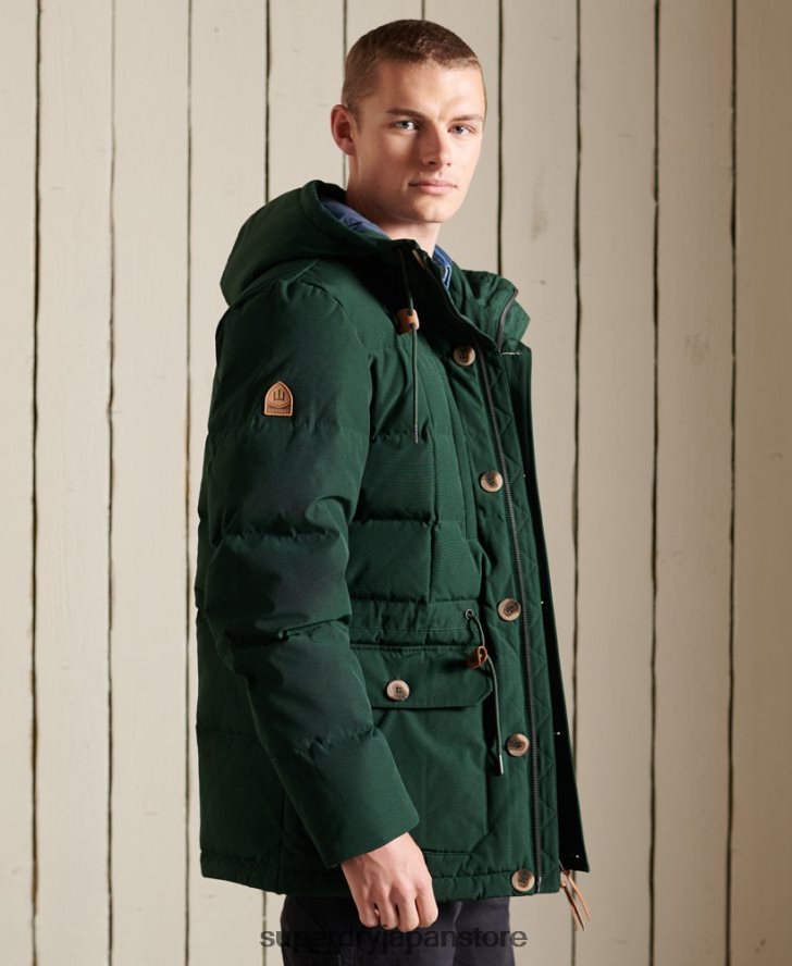 山岳遠征パーカーコート 男性 Superdry 衣類 緑 2J62PZ4485