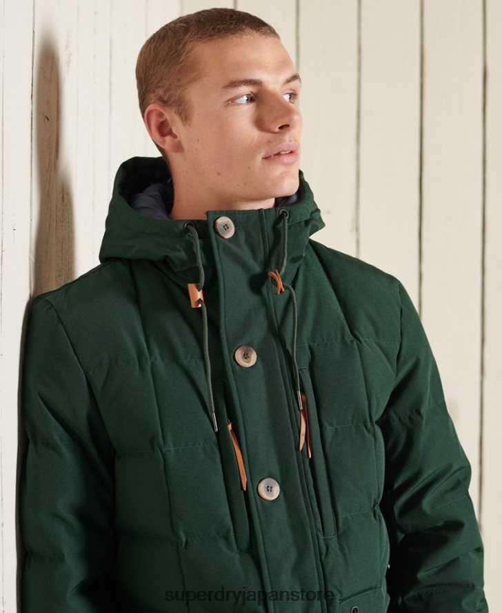 山岳遠征パーカーコート 男性 Superdry 衣類 緑 2J62PZ4485