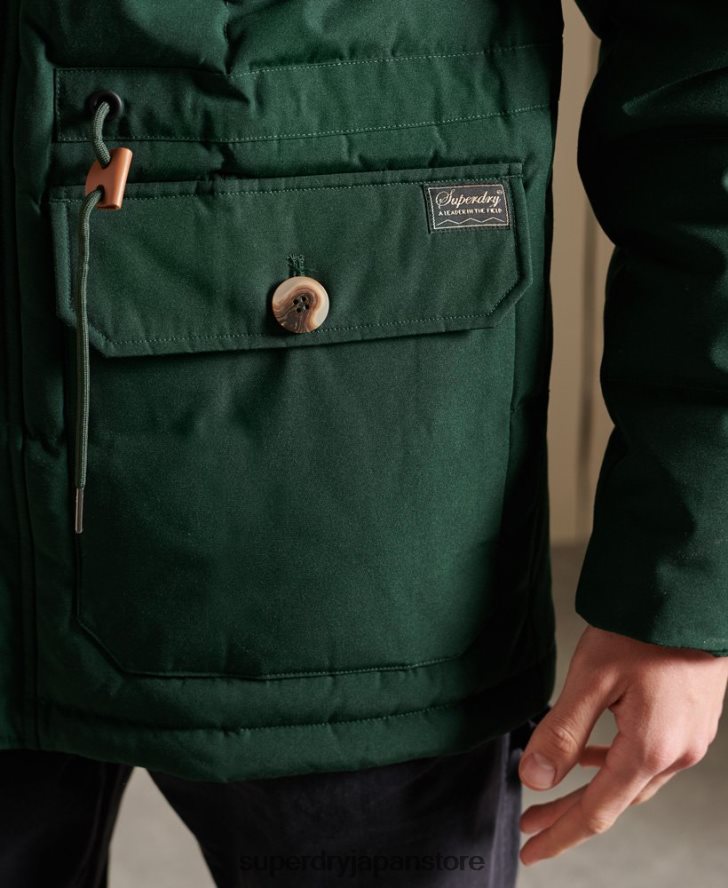 山岳遠征パーカーコート 男性 Superdry 衣類 緑 2J62PZ4485