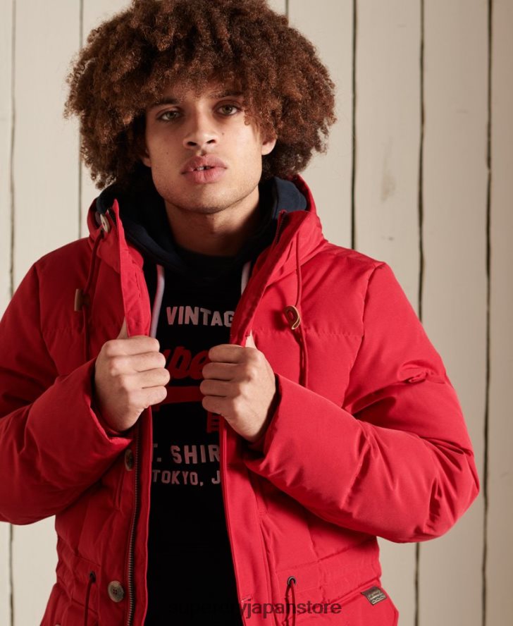 山岳遠征パーカーコート 男性 Superdry 衣類 赤 2J62PZ4486