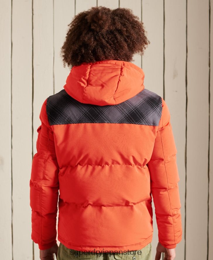 キルティングエベレストジャケット 男性 Superdry 衣類 オレンジ 2J62PZ4487