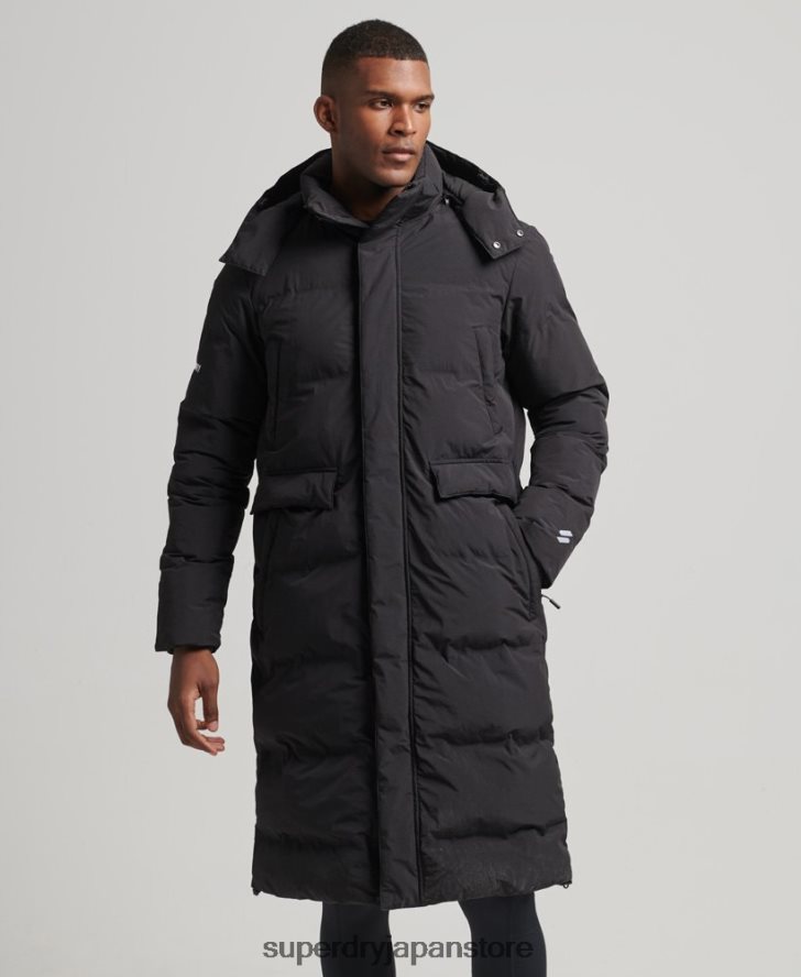 はえ縄フグコート 男性 Superdry 衣類 黒 2J62PZ4489