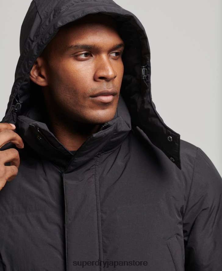 はえ縄フグコート 男性 Superdry 衣類 黒 2J62PZ4489