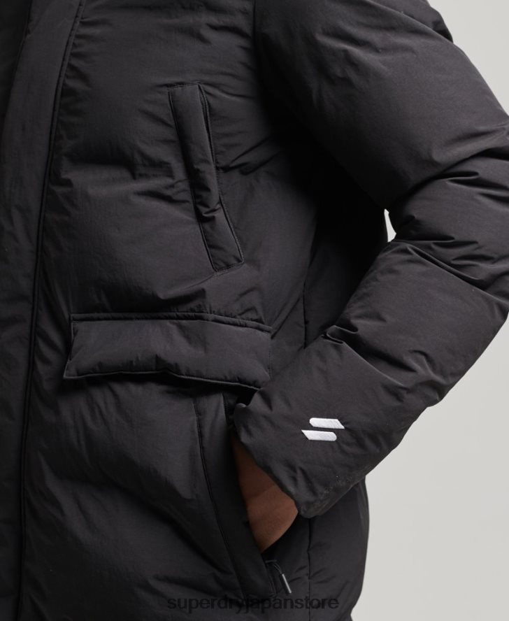 はえ縄フグコート 男性 Superdry 衣類 黒 2J62PZ4489