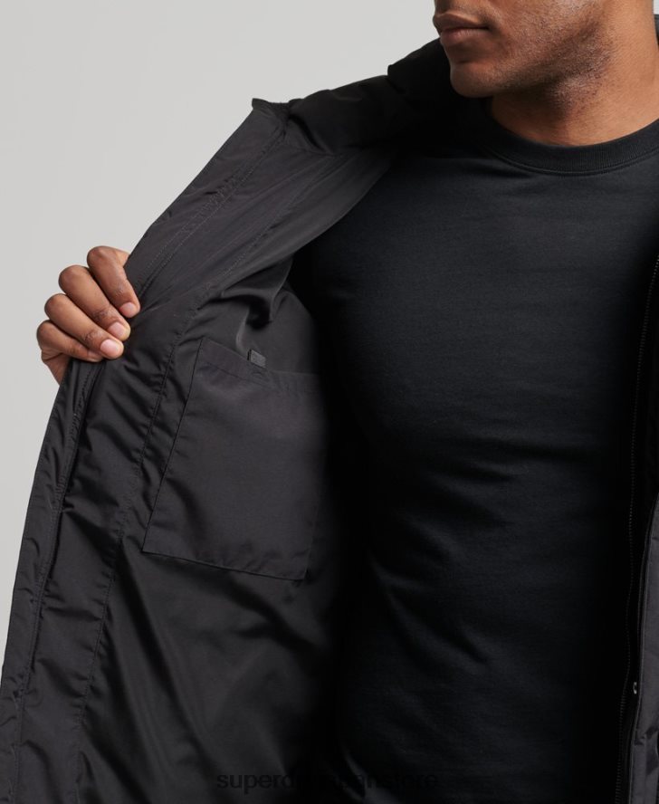 はえ縄フグコート 男性 Superdry 衣類 黒 2J62PZ4489