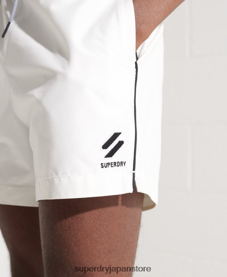 トライシリーズスイムショーツ 男性 Superdry 衣類 白 2J62PZ448
