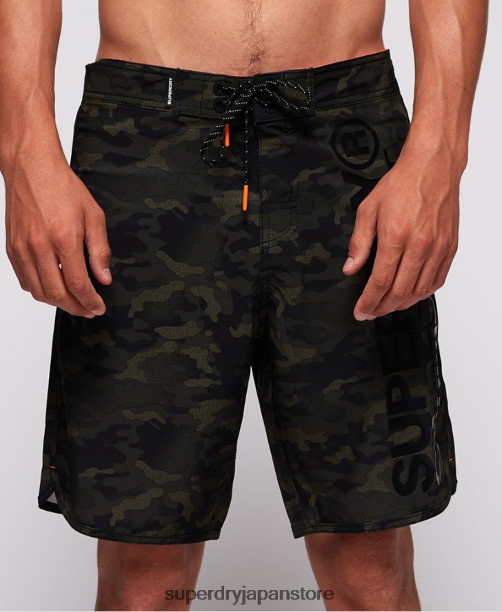 ディープウォーター ボードショーツ 男性 Superdry 衣類 緑 2J62PZ449