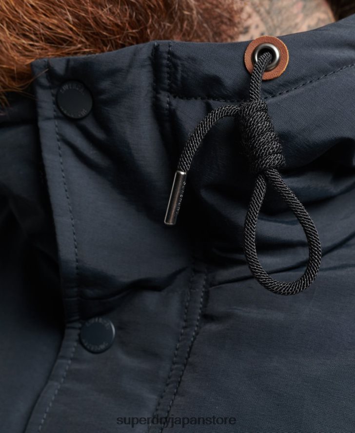 マウンテンパッドパーカージャケット 男性 Superdry 衣類 海軍 2J62PZ4492