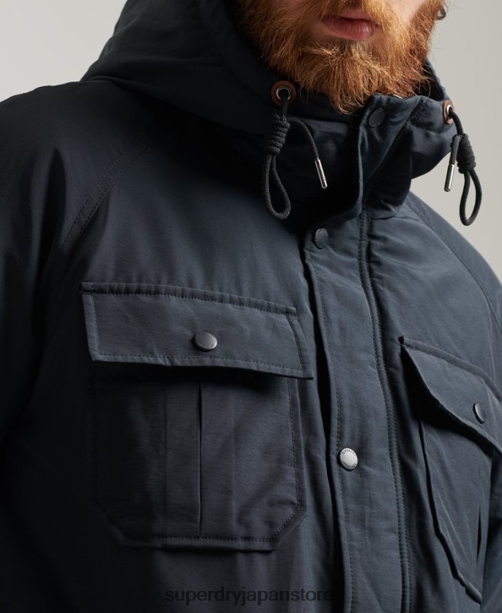 マウンテンパッドパーカージャケット 男性 Superdry 衣類 海軍 2J62PZ4492
