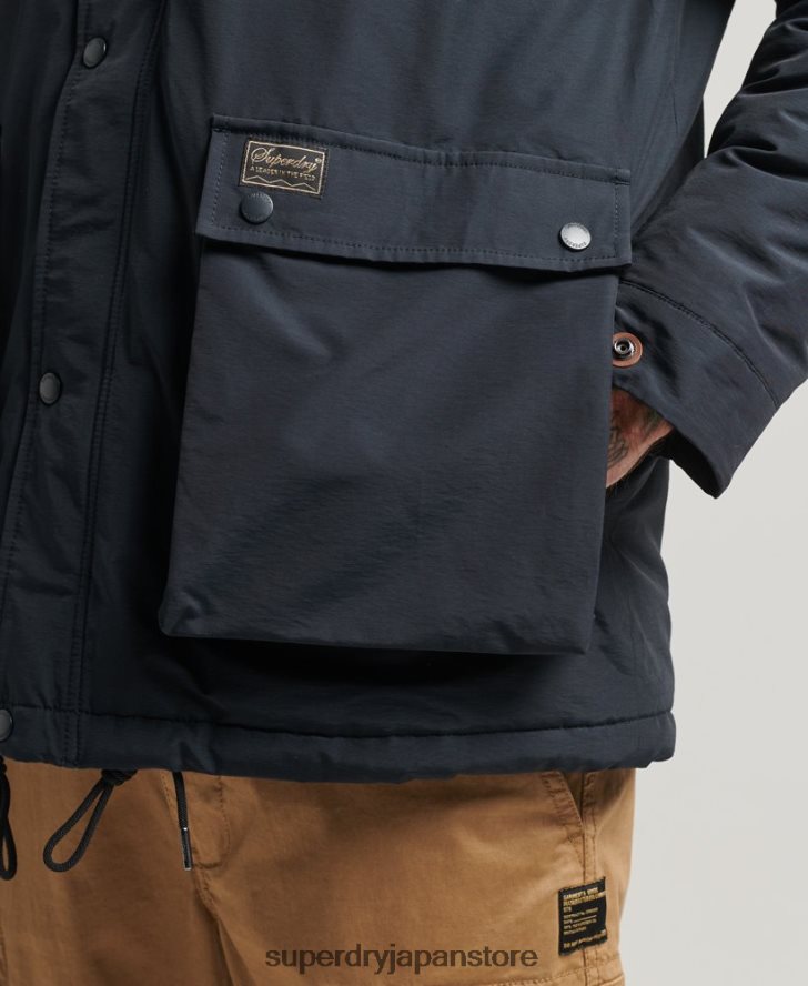 マウンテンパッドパーカージャケット 男性 Superdry 衣類 海軍 2J62PZ4492