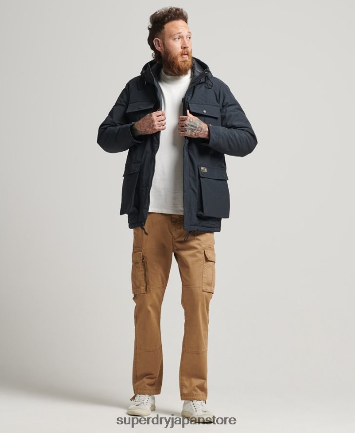 マウンテンパッドパーカージャケット 男性 Superdry 衣類 海軍 2J62PZ4492