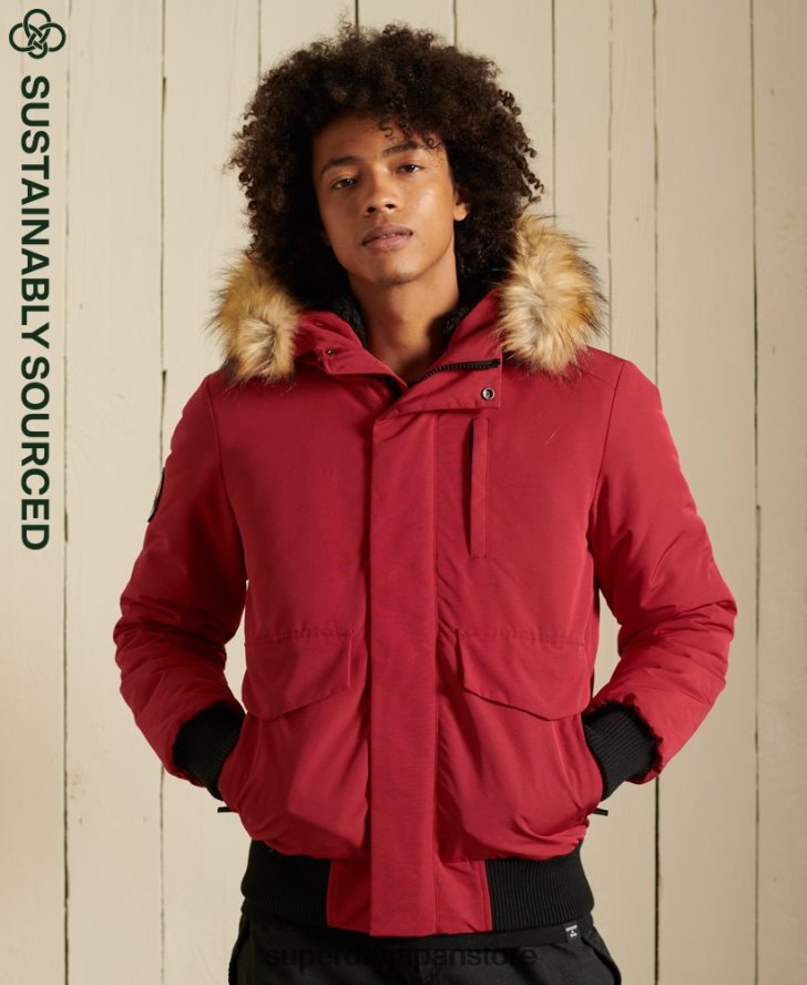 エベレスト ボンバージャケット 男性 Superdry 衣類 赤 2J62PZ4494
