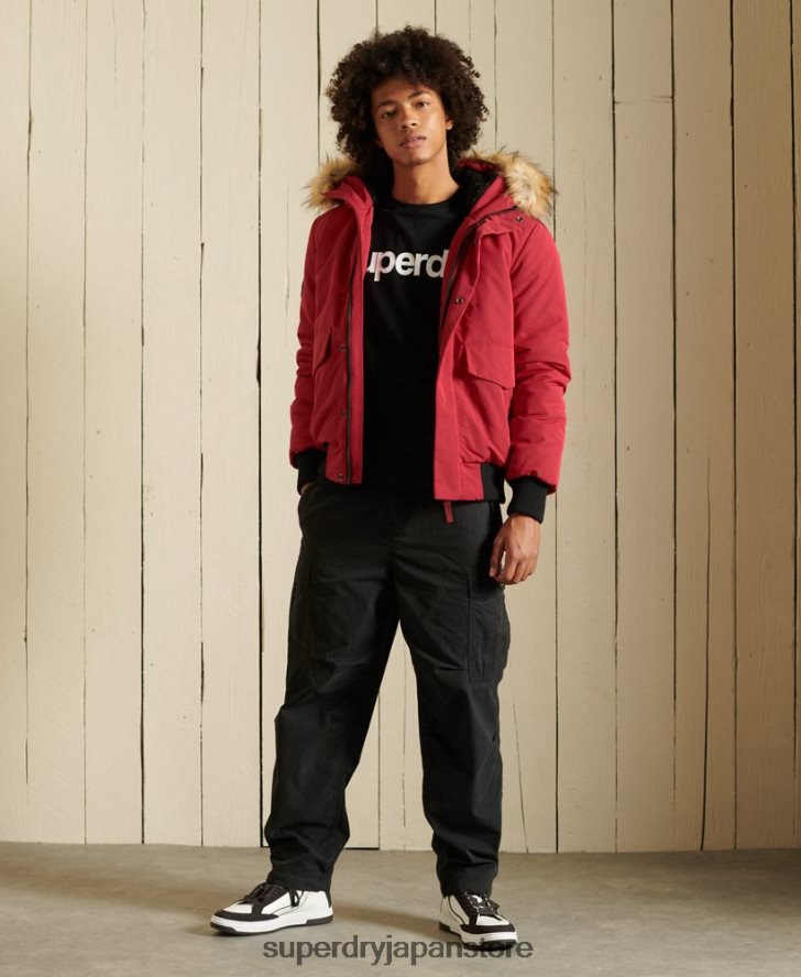 エベレスト ボンバージャケット 男性 Superdry 衣類 赤 2J62PZ4494