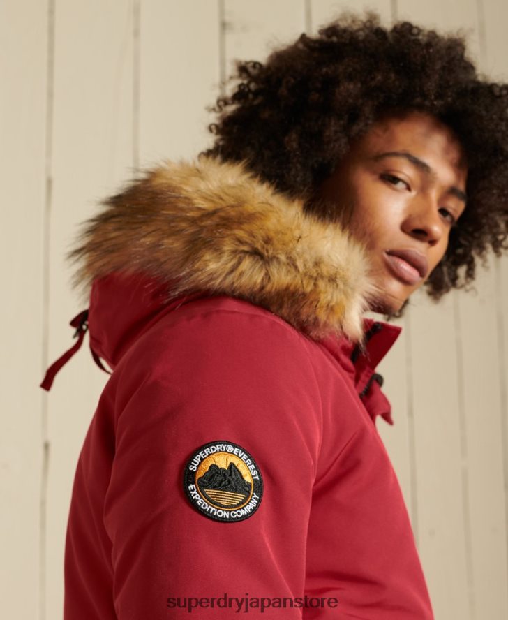 エベレスト ボンバージャケット 男性 Superdry 衣類 赤 2J62PZ4494