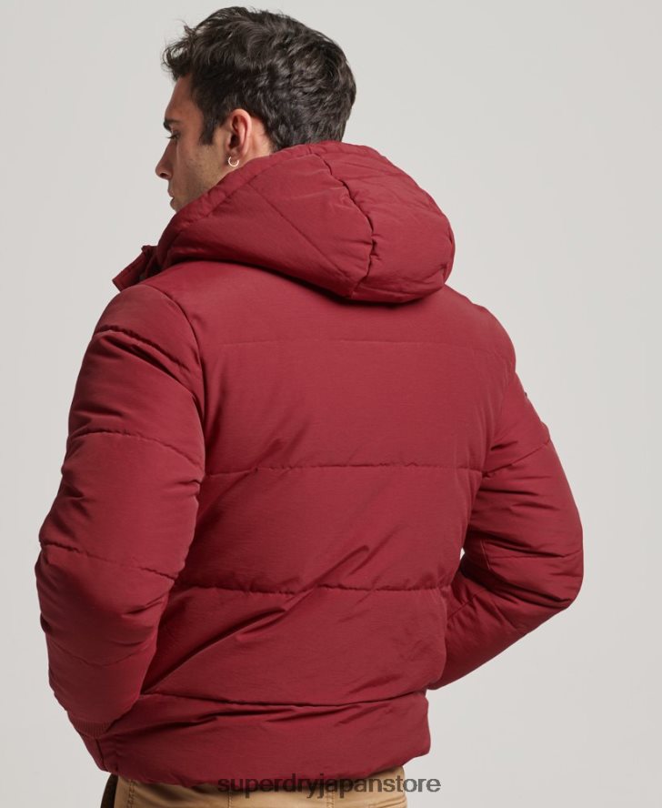 マウンテンパファージャケット 男性 Superdry 衣類 赤 2J62PZ4496