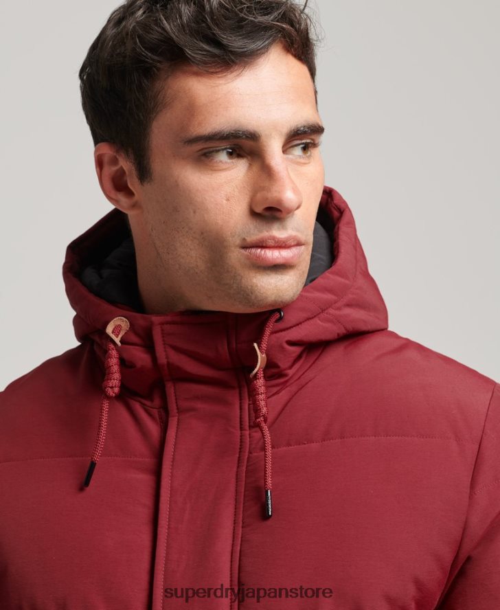 マウンテンパファージャケット 男性 Superdry 衣類 赤 2J62PZ4496