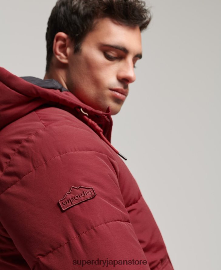 マウンテンパファージャケット 男性 Superdry 衣類 赤 2J62PZ4496