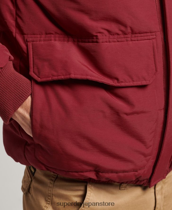 マウンテンパファージャケット 男性 Superdry 衣類 赤 2J62PZ4496
