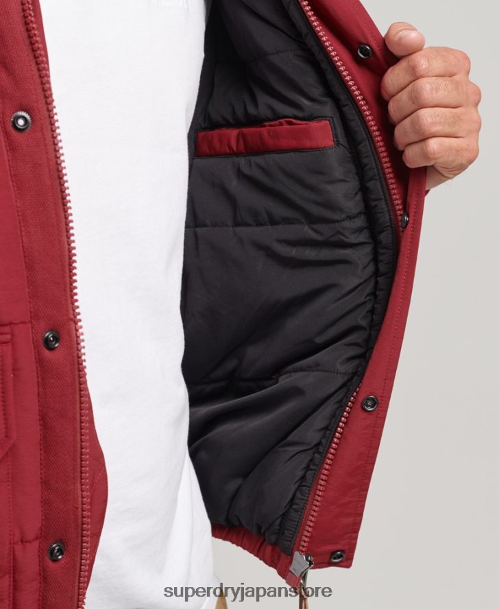マウンテンパファージャケット 男性 Superdry 衣類 赤 2J62PZ4496