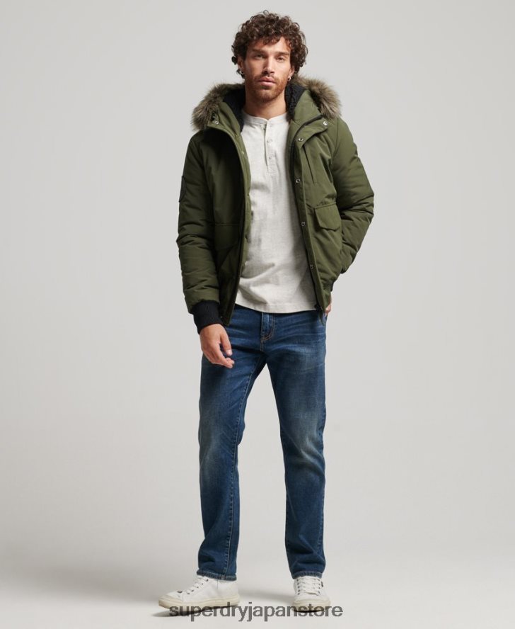 エベレスト ボンバージャケット 男性 Superdry 衣類 緑 2J62PZ4497