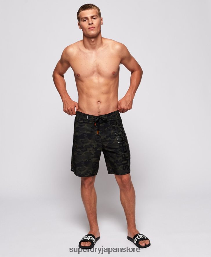 ディープウォーター ボードショーツ 男性 Superdry 衣類 緑 2J62PZ449