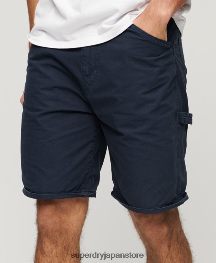 カーペンターショーツ 男性 Superdry 衣類 海軍 2J62PZ45