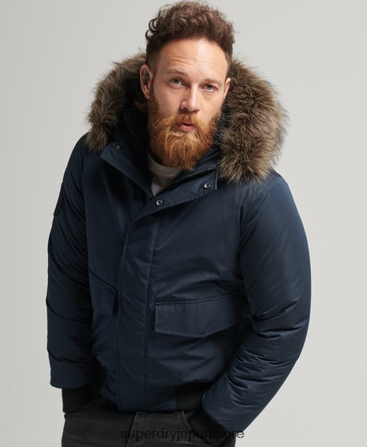 エベレスト ボンバージャケット 男性 Superdry 衣類 海軍 2J62PZ4500