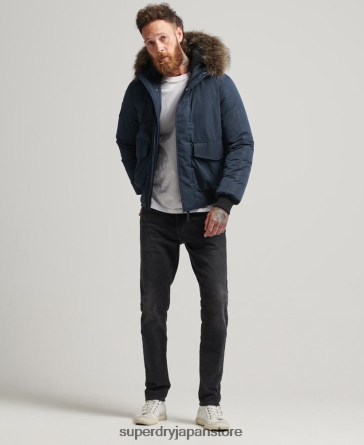 エベレスト ボンバージャケット 男性 Superdry 衣類 海軍 2J62PZ4500