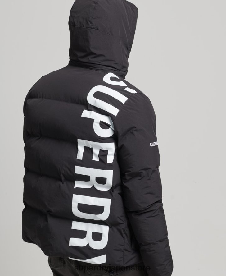 ショートボクシーパファージャケット 男性 Superdry 衣類 黒 2J62PZ4501