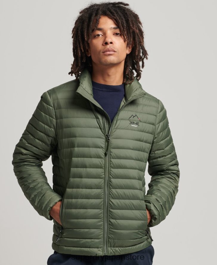 テックコアダウンジャケット 男性 Superdry 衣類 カーキ 2J62PZ4504
