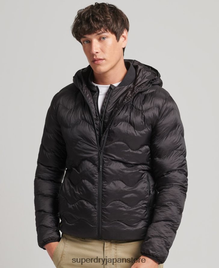 フード付きミッドレイヤージャケット 男性 Superdry 衣類 濃い灰色 2J62PZ4506