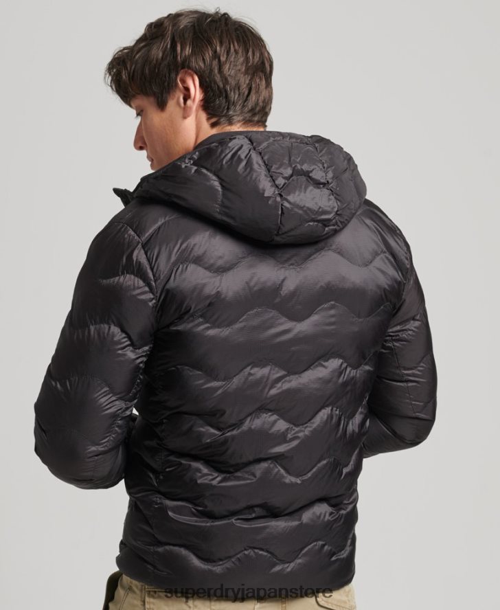 フード付きミッドレイヤージャケット 男性 Superdry 衣類 濃い灰色 2J62PZ4506