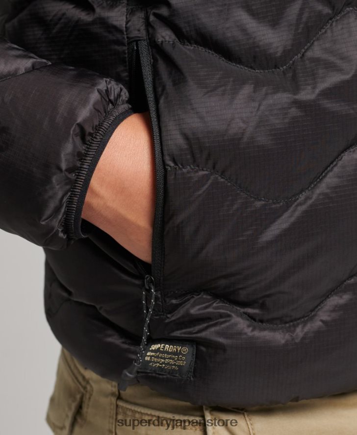 フード付きミッドレイヤージャケット 男性 Superdry 衣類 濃い灰色 2J62PZ4506