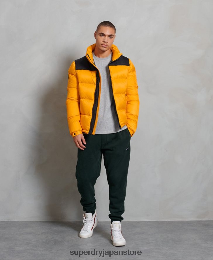 スポーツスタイルのコードダウンパファージャケット 男性 Superdry 衣類 黄色 2J62PZ4507