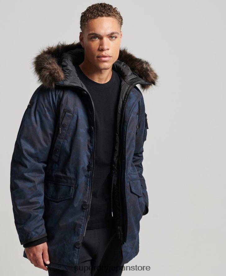 オリジナル＆ヴィンテージパーカーコート 男性 Superdry 衣類 海軍 2J62PZ4509
