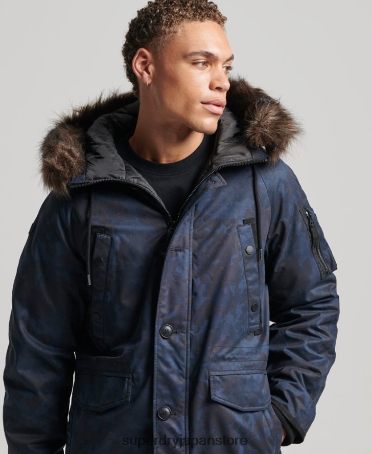 オリジナル＆ヴィンテージパーカーコート 男性 Superdry 衣類 海軍 2J62PZ4509