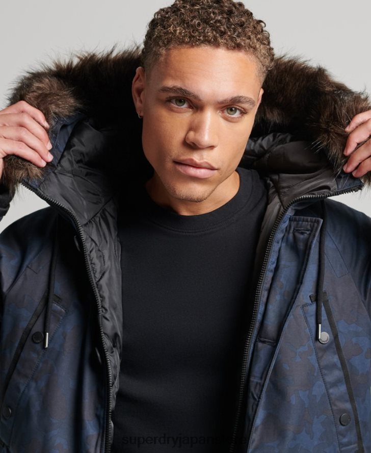 オリジナル＆ヴィンテージパーカーコート 男性 Superdry 衣類 海軍 2J62PZ4509