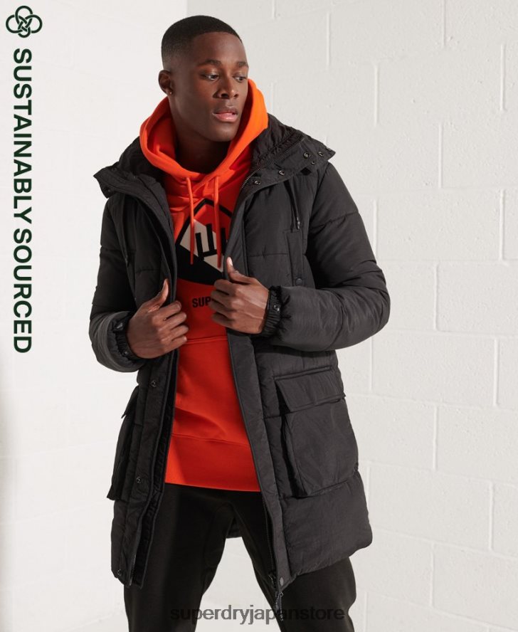 エクスペディション パッド入りパーカーコート 男性 Superdry 衣類 黒 2J62PZ4512