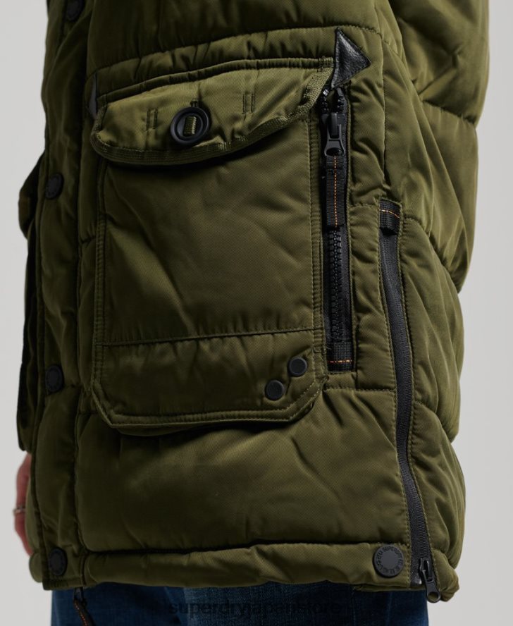 チヌークパーカーコート 男性 Superdry 衣類 緑 2J62PZ4513