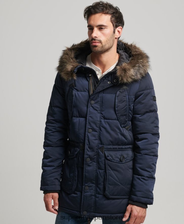 チヌークパーカーコート 男性 Superdry 衣類 海軍 2J62PZ4514