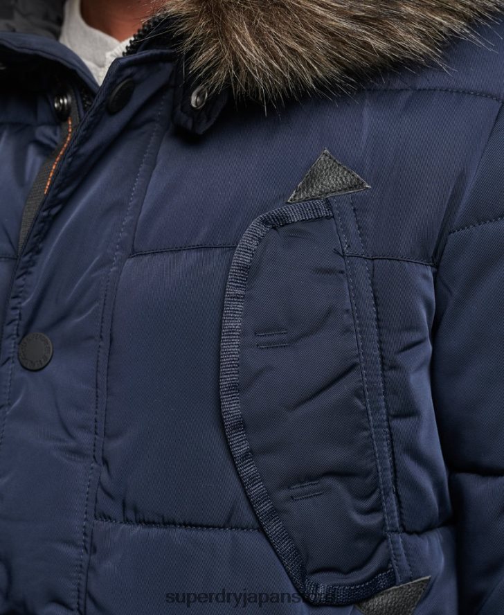 チヌークパーカーコート 男性 Superdry 衣類 海軍 2J62PZ4514