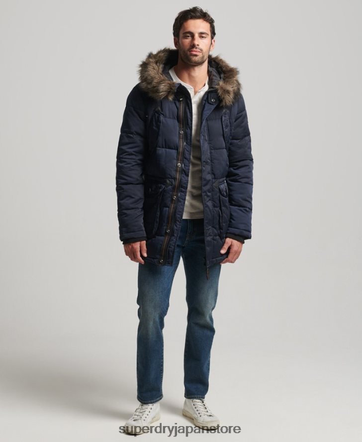 チヌークパーカーコート 男性 Superdry 衣類 海軍 2J62PZ4514
