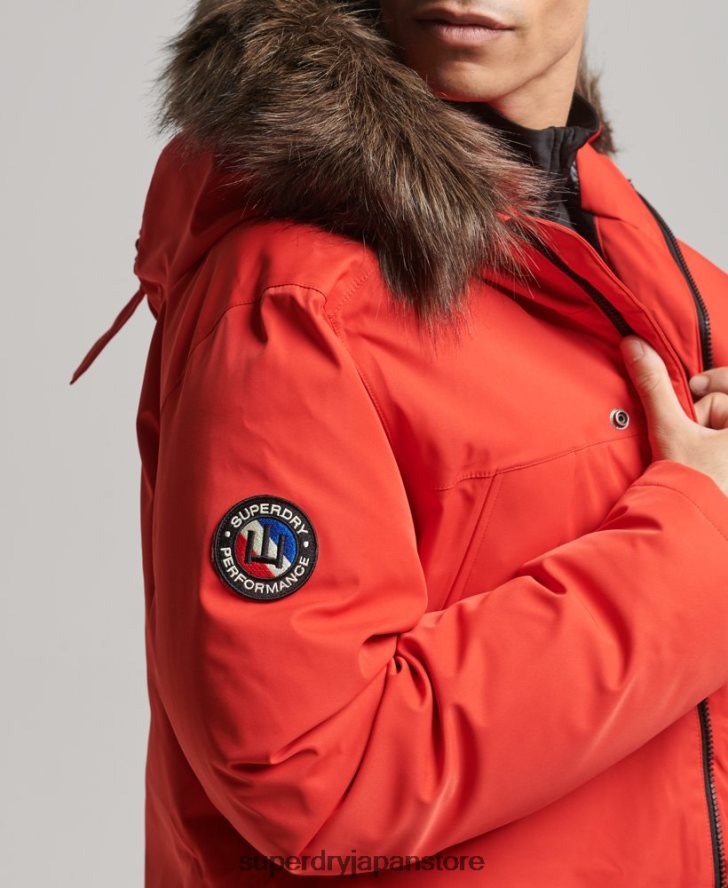 エベレスト ダウン スノー パーカー コート 男性 Superdry 衣類 赤 2J62PZ4515